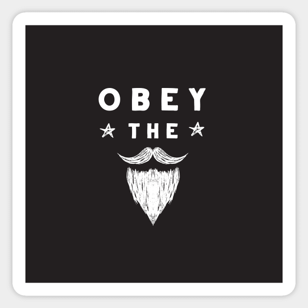 Obey The Beard Sticker by studioaartanddesign